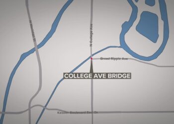 College Ave. bridge over Central Canal in Broad Ripple closure