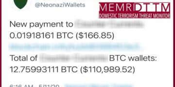 US domestic neo-Nazis follow in jihadi footsteps by using cryptocurrency