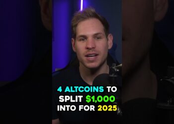 4 Altcoins to Split $1,000 into for 2025! #shorts